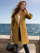 Aurohaya Elegant Double Breasted Long Sleeve Coat for Women Stylish & Casual Autumn/Winter Outerwear